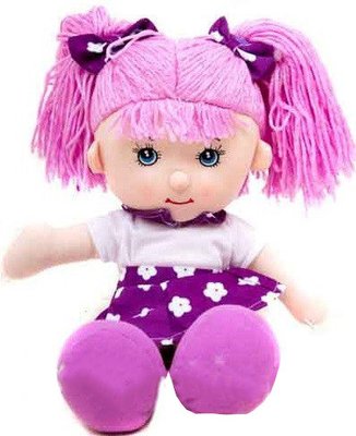 CM1409 - М'яка іграшка Лялька Ксюша фіолетова з хвостиками 35 см, CM1409