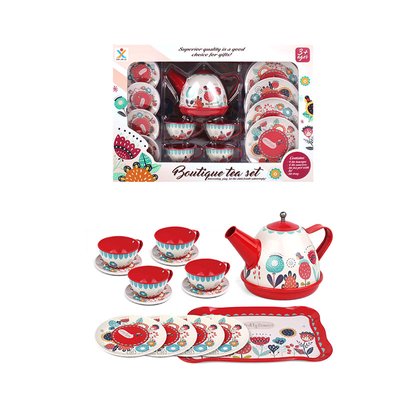 966-A6 - Детский набор игрушечной посуды - Чайный сервиз, выглядит как настоящий, стильный подарочный