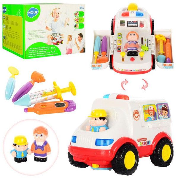 Limo Toy 836, 7036 - Детский Игровой набор Врач, машинка скорой помощи раскладывается, фигурки