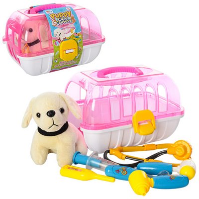 251 - Детский набор врача ветеринара, чемодан - переноска для собачки, инструменты