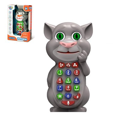 Limo Toy 7344 - Умный телефон детский Котофон на украинском языке, кот повторюшка, буквы, цифры