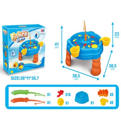 8817 - Детский игровой набор - столик Рыбалка, удочка, рыбки 15 шт, 24 детали, 8817