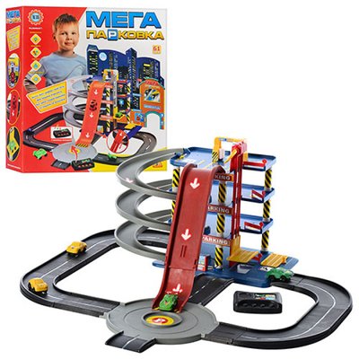 Metr+ 922-7 - Мега Парковка - дитячий багаторівневий Гараж паркінг на 4 яруси, 4 машинки, звук