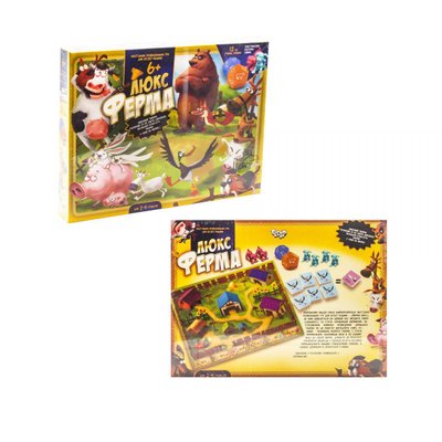 Danko Toys G-FL-UA-01-01 - Настольная игра Ферма Люкс, детская экономическая стратегия, игра для всей семьи