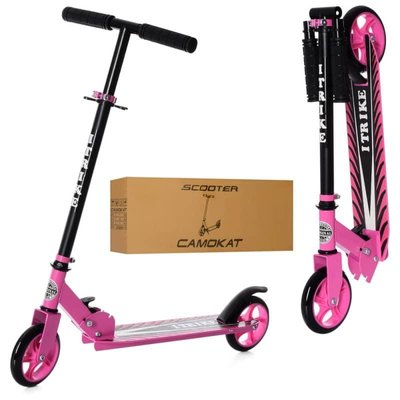 iTrike SR 2-005-P - Двухколесный самокат для девочек с колесами 12 дюймов (розовый)