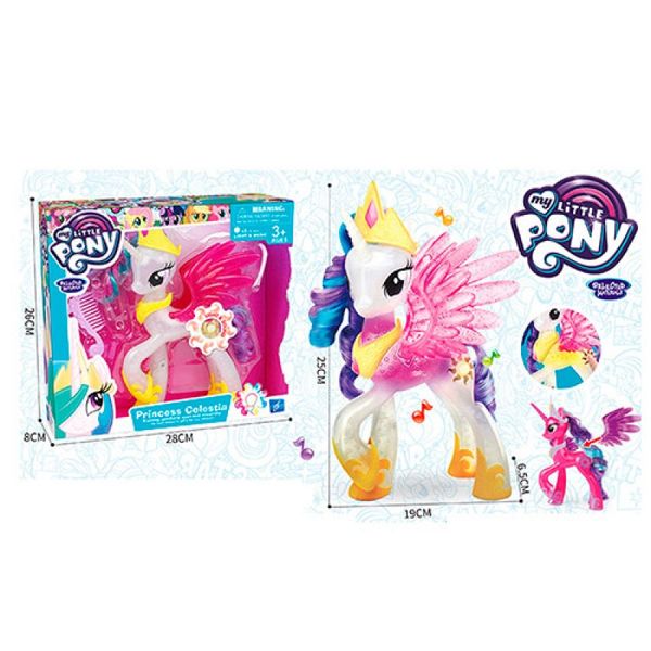 1093 - Ігровий набір фігурка Літл Поні єдиноріг (my Little Pony) принцеса з крилами 22 см, музика, світло, 2 різновиду, 10