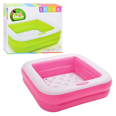 Intex 57100 - Дитячий Надувний басейн квадратний для малюків, Кольори або для хлопчиків, або для дівчат