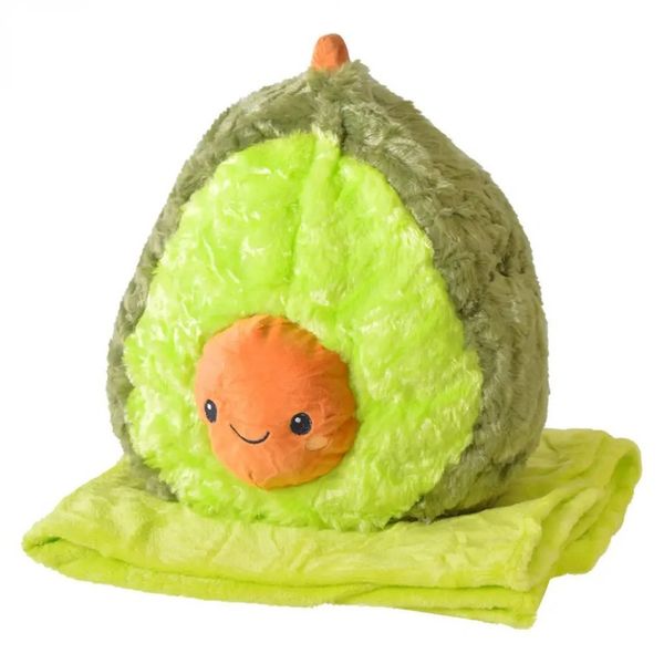 avokado pled - М'яка іграшка подушка Авокадо 40 см з пледом всередині 80х120 см