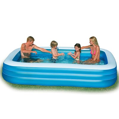 Intex 58484 - Надувний басейн для дорослих і дітей прямокутний великий, 999 л