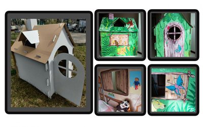 HouseKL - Дитячий картонний ігровий будиночок, HouseKL