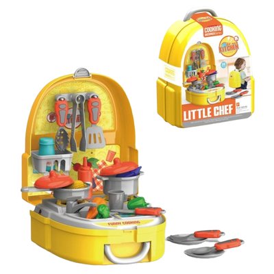 7F705 - Детская кухня в рюкзачке чемодане, который раскладывается для мальчика и девочки