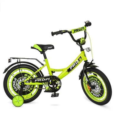 Y1642 - Детский двухколесный велосипед PROFI 16 дюймов для мальчика Original boy салатовый