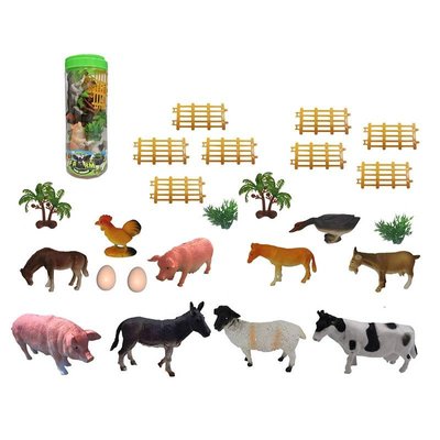 667 - Детский игровой набор Ферма - домашние животные фигурки.
