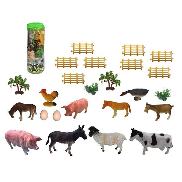 667 - Дитячий ігровий набір "Ферма" - домашні тварини фігурки.