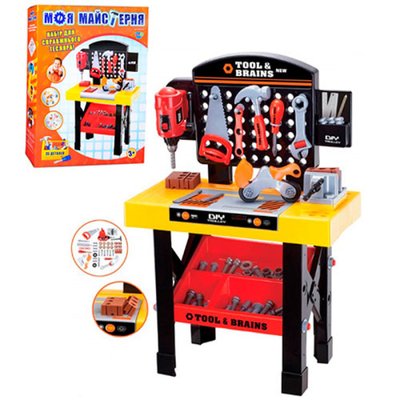 Limo Toy M 0447 - Детский набор инструментов со столиком, детская мастерская - верстак, дрель, M 0447