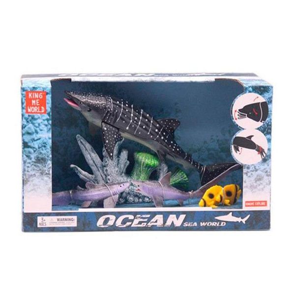 5502-5 more - Подарунковий набір серія "Океан, підводний світ" фігурки морські тварини - кит, акули, рибки