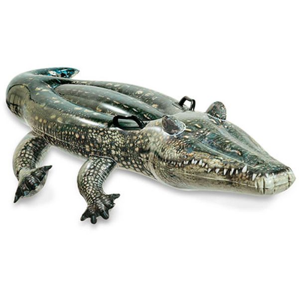 Intex 57551 - Дитячий надувний пліт Intex Крокодил (алігатор), розмір 170х86 см, 57551
