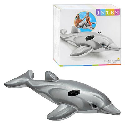 Intex 58535 - Дитячий надувний пліт Intex Дельфін, розмір 175х66 см, 58535