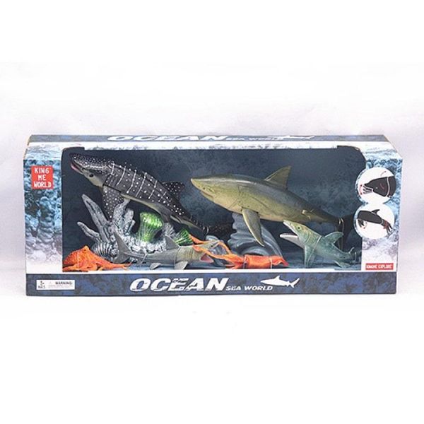 5503-3 more - Подарунковий набір серія "Океан, підводний світ" фігурки морські тварини — кит, акули, рибки
