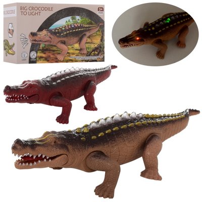 9789-44 - Игрушка Крокодил - ходит, звуковые и световые эффекты, Животные крокодил