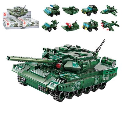 QMan 42301 - Набір конструкторів – військові машини, які можна зібрати в один великий танк