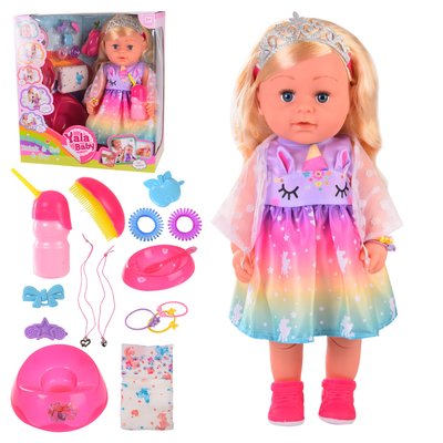 Limo Toy BLS007 - Пупс із волоссям — лялька Сестричка принцеса 42 см з аксесуарами, п'є — пісяє, коліна шарнірні