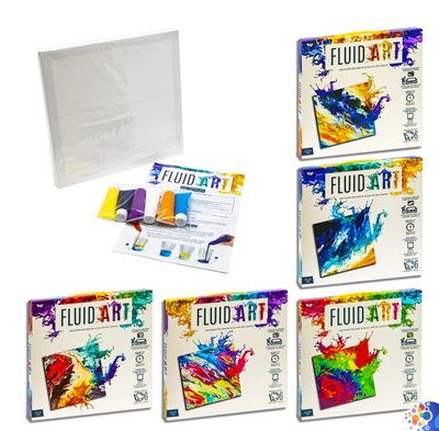 FA-01- Fluid art - Набор для творчества Арт - терапия, креативное творчество Fluid art Флюид арт.