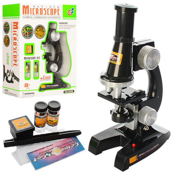 2119 - Дитячий навчальний набір — мікроскоп, аксесуари, світло, 2119