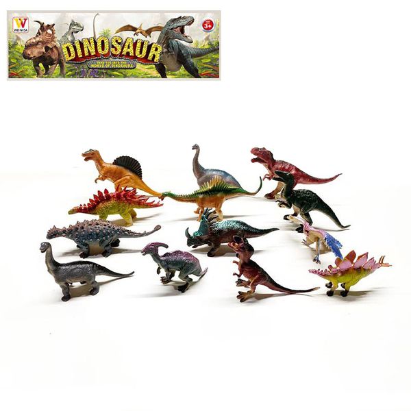 2061B, 2060B - Набір динозаврів 12 штук - іграшкові пластикові фігурки різних динозаврів