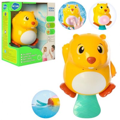 Hola 8102 - Бобер - іграшка для ванної, зі світловими ефектами, Hola, 8102