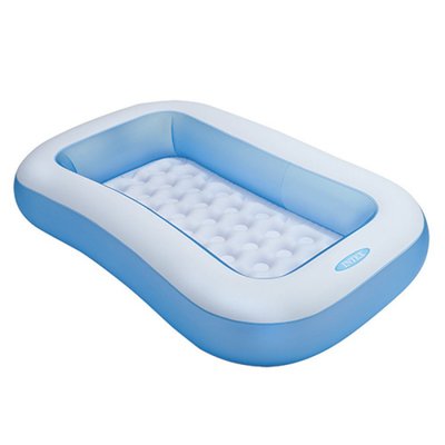 Intex 57403 - Дитячий надувний басейн прямокутний для малюків, надувне дно, 90 л