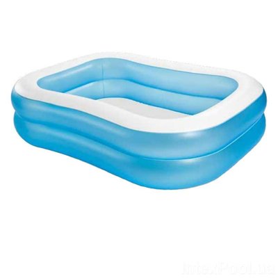 Intex 57180 - Детский прямоугольный надувной бассейн с двумя независимыми камерами