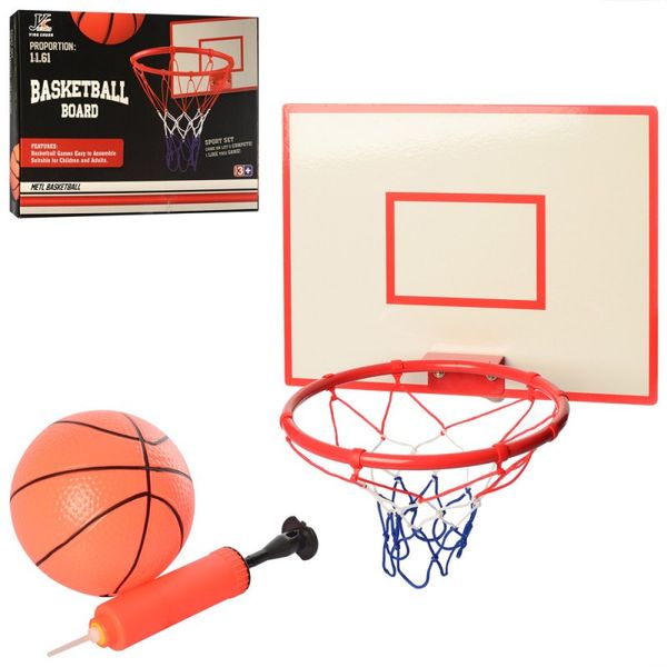 164 - Баскетбольне кільце 28 см метал, Набір для гри в баскетбол (м'яч, кільце, насос)