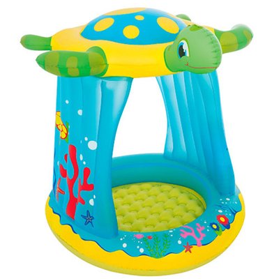 Bestway 52219 - Дитячий надувний басейн Черепаха для малюків з навісом - захистом від сонця