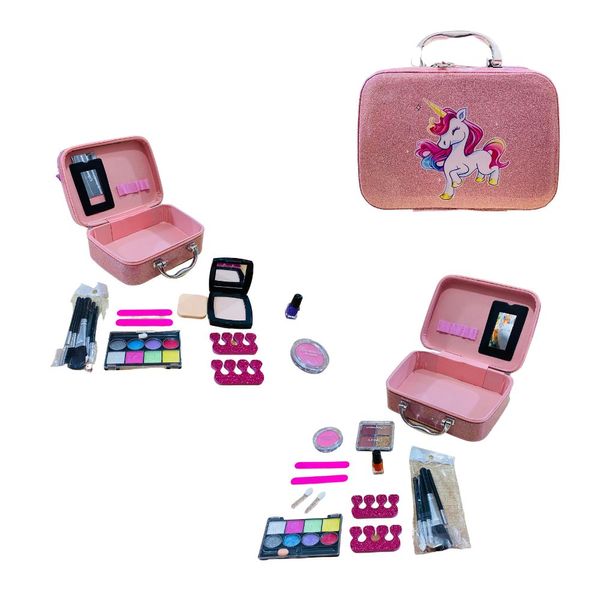 231515 - Дитяча косметика як справжня в косметичці- чемодані рожевий з поні единорогом