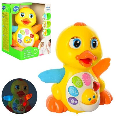 Limo Toy 808, 7446 - Іграшка "Качечка танцівниця" для малюків - качка музична, їздить, крекає, світло, звук