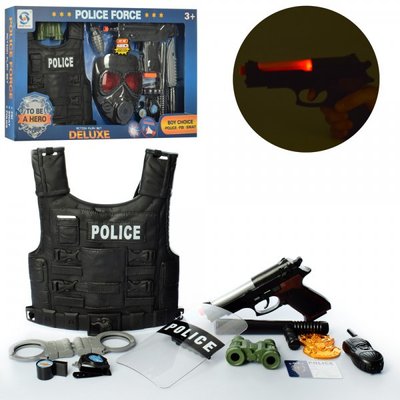 HSY-032-33 - Набор полицейского с жилетом, оружием (свет, звук) и другими аксессуарами