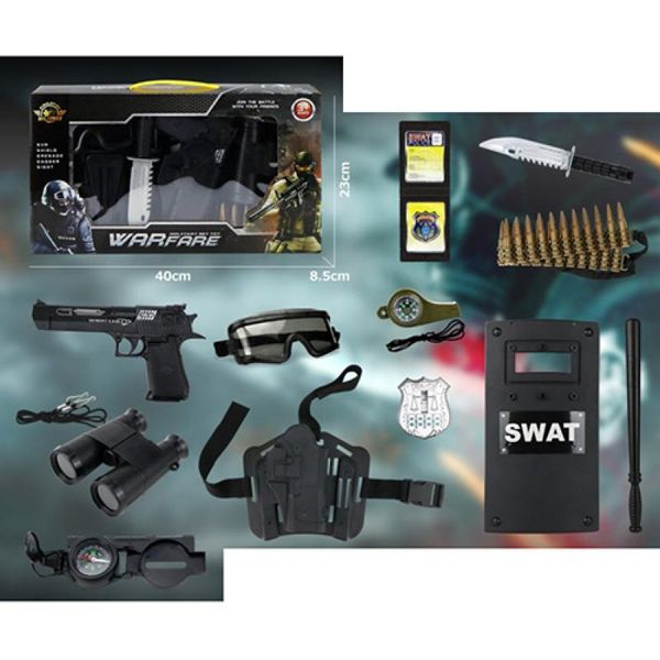 JL666 - Дитячий ігровий Набір амуніції Спецназ (поліція swat), щит, жилет, пістолет, окуляри