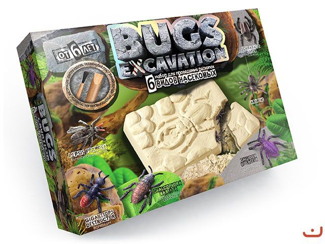 Danko Toys BEX-01-01,02,03,04 - Набір для юних археологів-ентомологів BUGS EXCAVATION