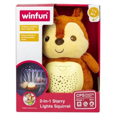 WinFun 0824 - Дитячий нічник з проектором і музикою Лисеня - проектор зоряного неба, мелодії