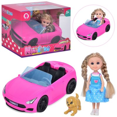 55854 - Машина для маленької ляльки , Лялька в машині, кабріолет для ляльки типу лол