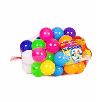 262 - Кульки ( Кулі) ігрові для наметів, сухих басейнів у сітці 50 шт., діаметр 6 см, Україна 0263