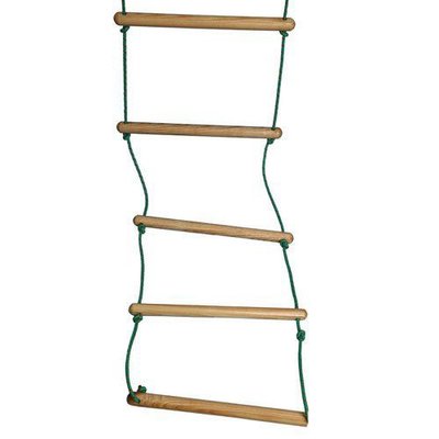 17126 - Детская веревочная лестница с жердями из дерева, лестница для спортивного уголка