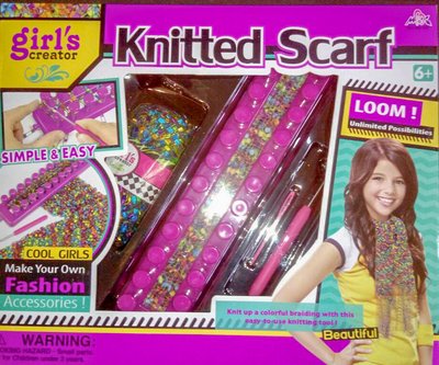MBK 280 - Детский набор для Вязания "Knitting Studio" - "Knitted Scarf", станок, крючок, иглы, нитки, MBK 280
