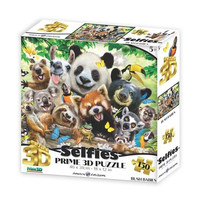10958 - Пазли з ефектом 3D на 150 деталей (дикі тварини - панда, лінивець, коала)