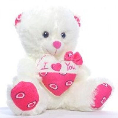 М'яка іграшка Білий Ведмедик з сердечком, Україна Копиця 21033 21033
