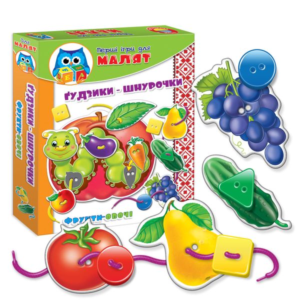 Розвиваючі ігри для малюків - Шнурівка. Виробництво Україна VT1307