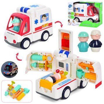 Limo Toy 9997, 836, 7036 - Дитячий Ігровий набір Лікарь, машинка швидкої допомоги розкладається, фігурки