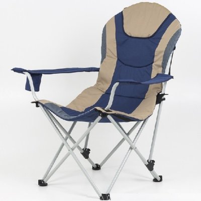Складане крісло з підсклянником "Директор Майка" бежево-синє, VT211075 VT211075