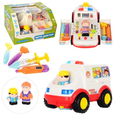 Limo Toy 836, 7036 - Детский Игровой набор Врач, машинка скорой помощи раскладывается, фигурки